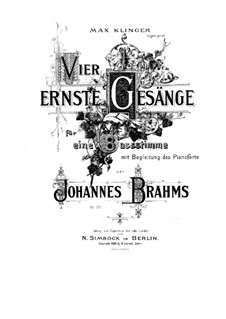 Vier ernste Gesänge, Op.121
