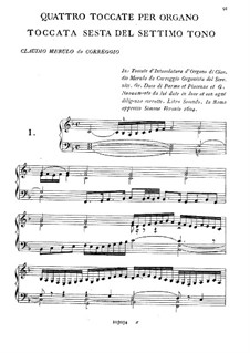 Vier Toccaten: Vier Toccaten by Claudio Merulo