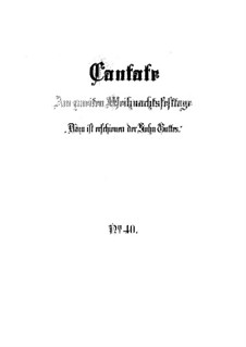 Dazu ist erschienen der Sohn Gottes, BWV 40: Vollpartitur by Johann Sebastian Bach