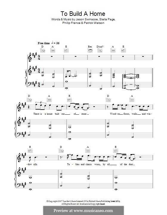 Patrick Watson To Build A Home Sheet Music Patrick Watson To Build A Home Sheet Music