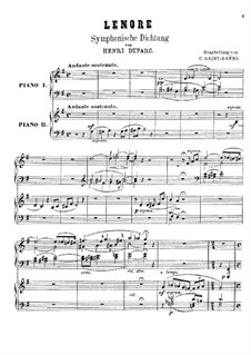 Lénore (Arrangement for Two Pianos Four Hands)