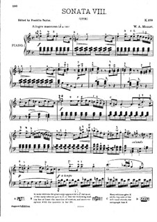 Klaviersonate No.8, K. 310