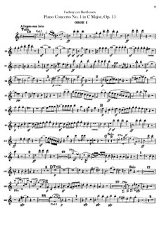 Klavierkonzert No.1 in C-dur (Oboenstimmen I, II), Op.15