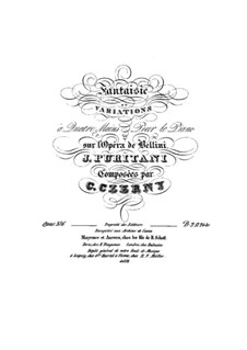Fantaisie et Variations à Quatre mains sur l'Opéra 'I Puritani' de Bellini, Op.376: Fantaisie et Variations à Quatre mains sur l'Opéra 'I Puritani' de Bellini by Carl Czerny