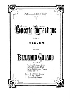 Romantisches Konzert für Violine und Orchester, Op.35: Vollpartitur by Benjamin Godard