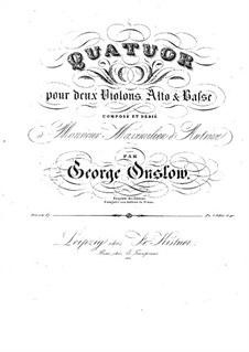 Streichquartett Nr.22 in C-Dur, Op.47: Stimmen by Georges Onslow