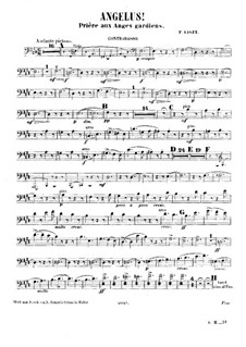 Angelus! Prière aux anges gardiens (Double Bass Part), S.378