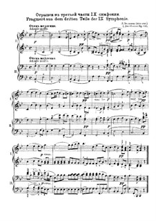 Fragment aus dem dritten Teil der IX Sinfonie, op.125
