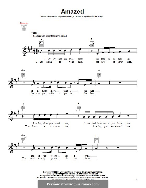 amazed lonestar sheet music pdf