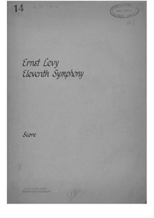 Sinfonie Nr.11: Vollpartitur by Ernst Levy