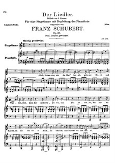 Der Liedler, D.209 Op.38: Der Liedler by Franz Schubert