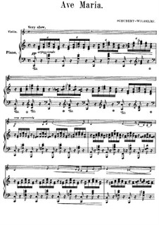 Ave Maria (Bearbeitung für Violine und Klavier), D.839 Op.52 No.6