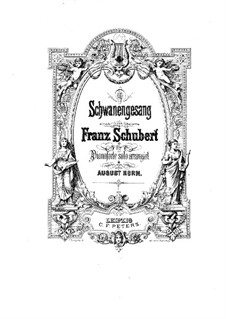 Schwanengesang (Bearbeitung für Klavier), D.957