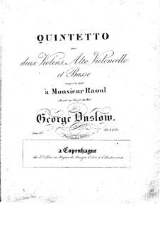 Streichquintett Nr.9 in C-Dur, Op.25: Stimmen by Georges Onslow