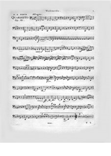 Quartett Brillant für Flöte, Violine, Viola und Cello (Cellostimme), Op.40 No.3