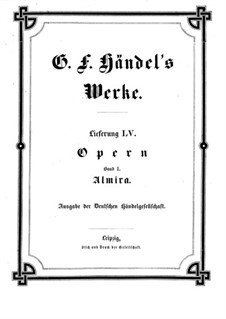 Almira, Königin von Castilien, HWV 1: Partitur by Georg Friedrich Händel