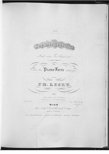 Sey mir Gegrüsst. Transkription von einem Thema von Schubert, S.558 No.1