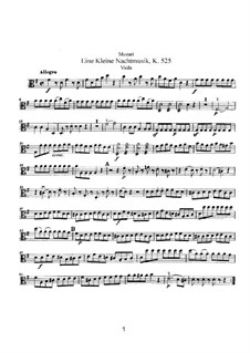 Eine kleine Nachtmusik (Bratschestimme), K.525
