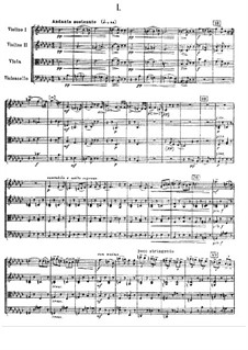 Streichquartett Nr.3 in Es-Dur, TH 113 Op.30: Vollpartitur by Pjotr Tschaikowski