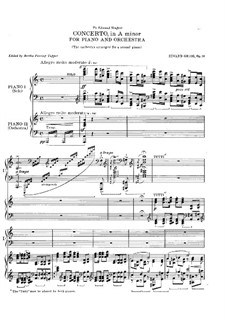 Klavierkonzert in a-moll. Teil I (Bearbeitung für zwei Klaviere von B. Tapper), Op.16