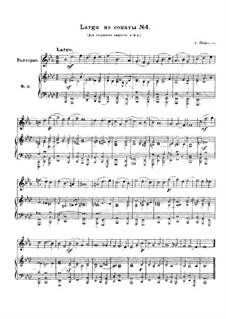 Largo from Sonata No.4, for French horn with piano