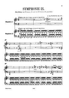 Sinfonie No.9 in d-moll (Bearbeitung für zwei Klaviere, vierhändig), Op.125