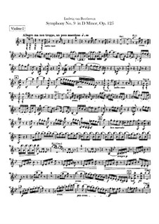 Sinfonie No.9 in d-moll (Violinstimmen I), Op.125