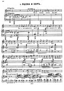 Der Gefangene im Kaukasus. No.4 Szene und Chor (Bearbeitung für Chor und Klavier)