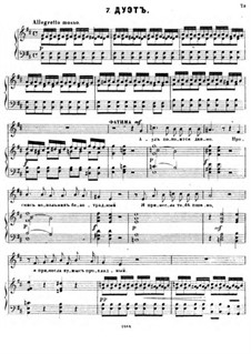 Der Gefangene im Kaukasus. No.7 Duo der Fatima und des Gefangenen (Bearbeitung für Stimmen und Klavier)