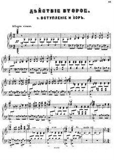 Der Gefangene im Kaukasus. No.9 Vorspiel und Frauenchor (Bearbeitung für Frauenchor und Klavier)