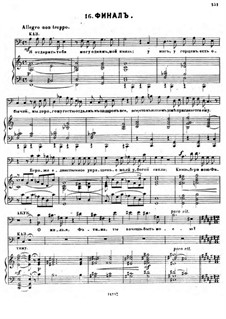 Der Gefangene im Kaukasus. No.16 Finale (Bearbeitung für Stimmen und Klavier)