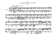 Vier Norwegische Tänze, Op.35: Für Klavier, vierhändig by Edvard Grieg