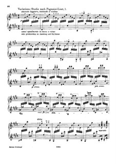 Grosse Etüde No.4 in E-Dur nach Paganini (Bearbeitung von Busoni), S.141 No.4 (BV B 74)