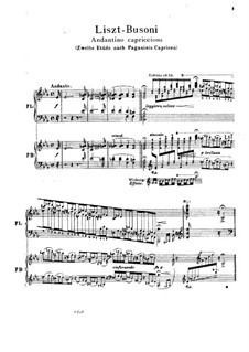 Grosse Etüde No.2 nach Paganini (Bearbeitung von Busoni), S.141 No.2 (BV B 70)