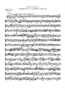 Sinfonie No.9 in d-moll (Klarinettestimmen), Op.125