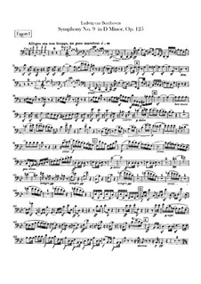 Sinfonie No.9 in d-moll (Fagottstimmen), Op.125
