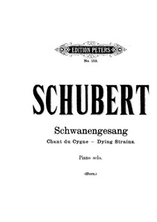 Song cycle 'Schwanengesang' ('Swan Song')