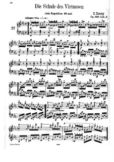 Die Schule des Virtuosen. Heft III, Op.365 Nos.27-44