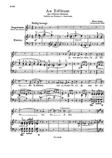 An Edlitam, S.333: An Edlitam by Franz Liszt