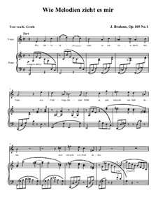 Wie Melodien zieht es mir, Op.105 No.1