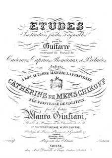 Vierundzwanzig Etüden für Gitarre, Op.100: Vollständiger Satz by Mauro Giuliani