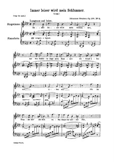 Immer leiser wird mein Schlummer, Op.105 No.2