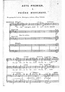 Der Gefangene im Kaukasus. Akt I (Bearbeitung für Solisten, Chor und Klavier)