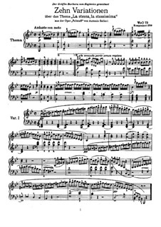 Zehn Variationen über 'La stessa, la stessissima' aus Falstaff von A. Salieri, WoO 73