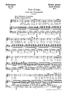 Zwölf Gedichte (Deutscher und französischer Texte), Op.35