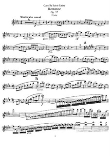 Romanze, für Flöte und Klavier – Flötenstimme, Op.37