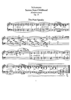 Kinderscenen. Der Dichter spricht, Op.15 No.13