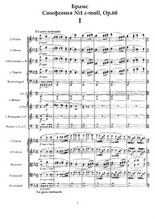 Sinfonie Nr.1 in c-Moll, Op.68: Partitur by Johannes Brahms