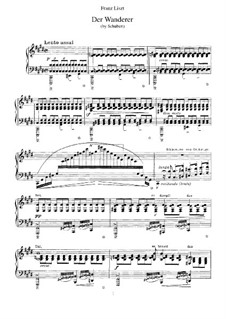 Der Wanderer. Klaviertranskription von einem Thema von Schubert, S.558 No.11