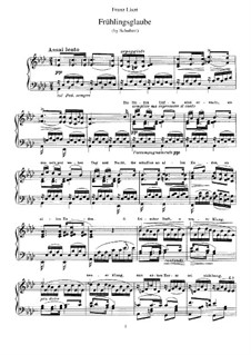 Frühlingsglaube. Klaviertranskription von einem Thema von Schubert, S.558 No.7